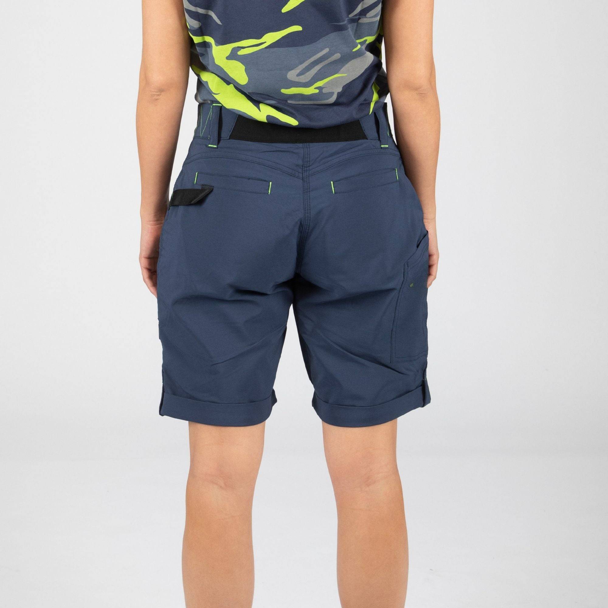 taille fr 38 - eu 36 - uk 10 - sharon - bermuda de travail - 1270 marine , jaune fluo - Image 3