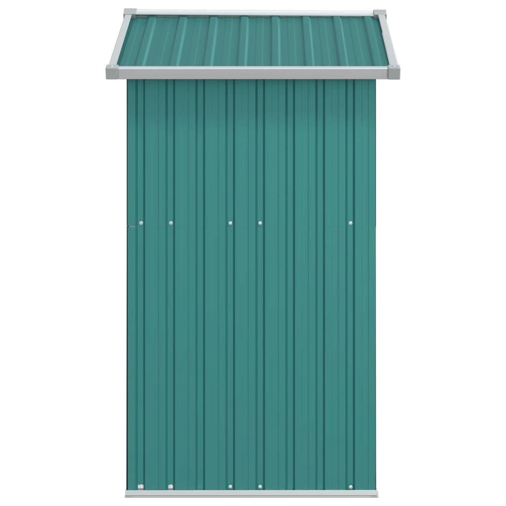 Helloshop26 - Abri de jardin cabane cabanon maison de stockage remise extérieur hangar outils robuste 126 x 97,5 x 177 cm acier galvanisé vert - Imagen 4