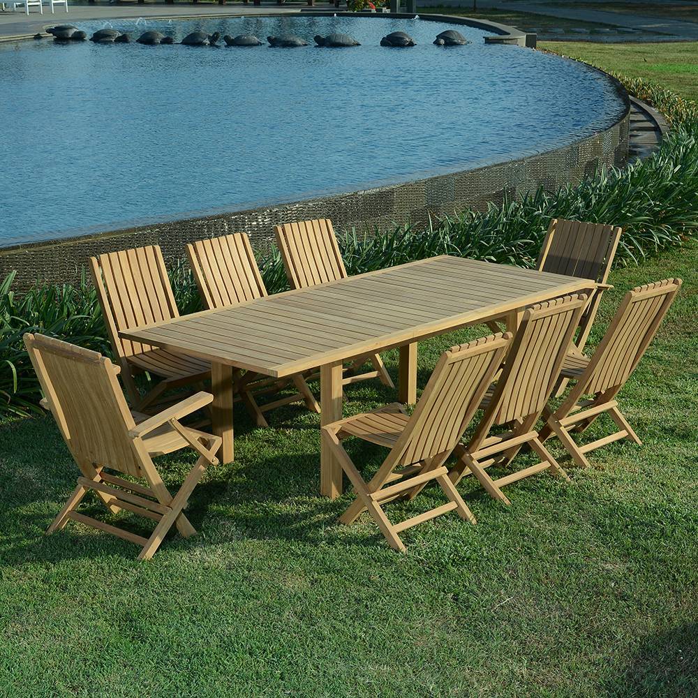 Salon de jardin teck massif Pondichery, 8 places - TECK'Attitude - Imagen 5