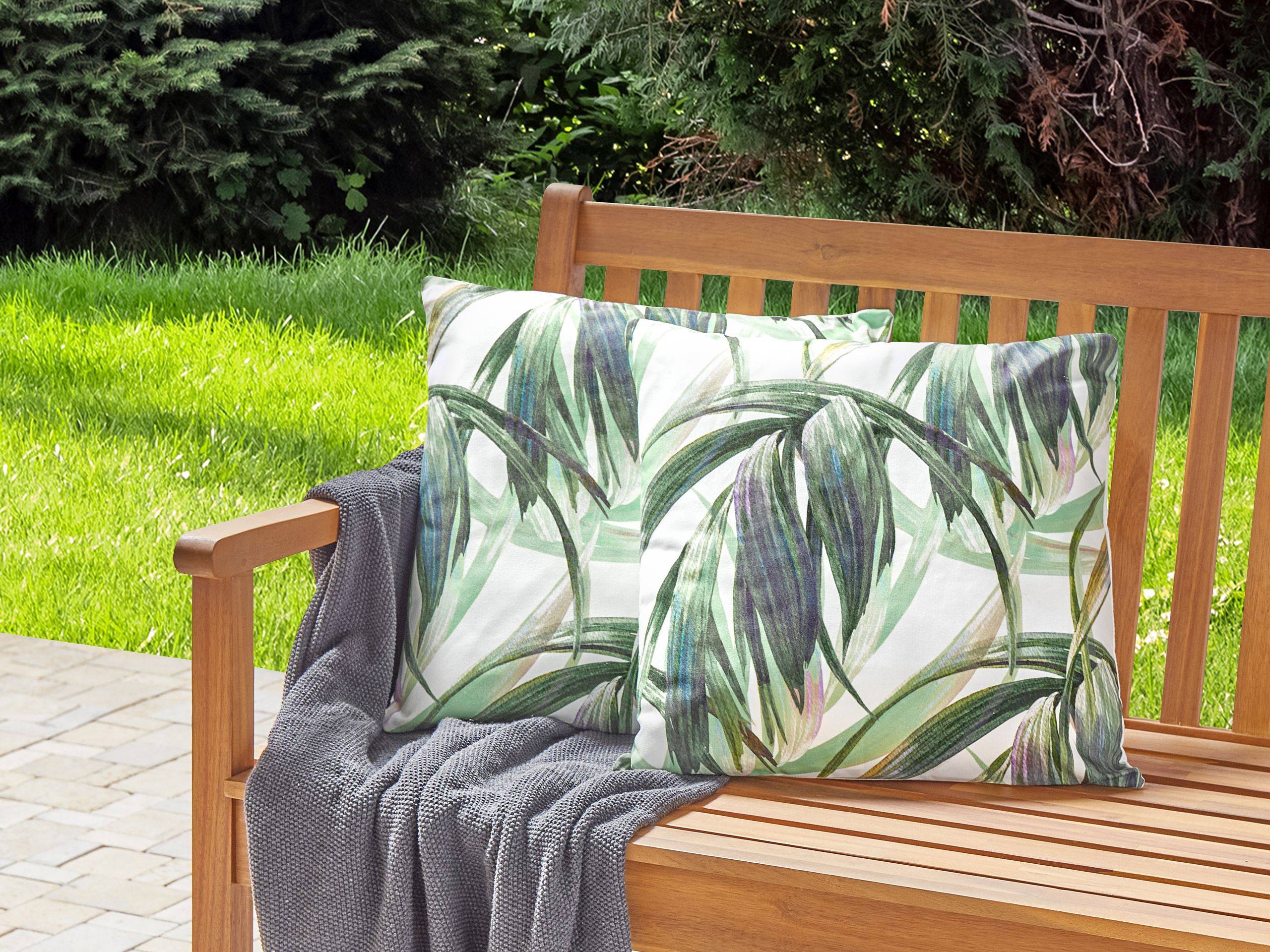 Beliani - Coussin d'extérieur Polyester Vert CALDERINA - Beliani - Imagen 1
