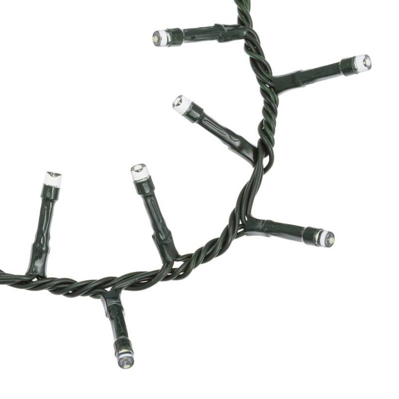 Lotti - Guirlande lumineuse Boa 6CM 30M 1500 LED 8 effets ambré câble vert Lotti - Imagen 7