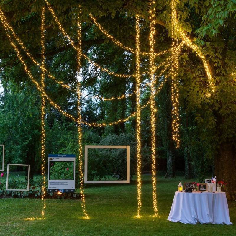 Lotti - Guirlande lumineuse Boa 6CM 30M 1500 LED 8 effets ambré câble vert Lotti - Imagen 1