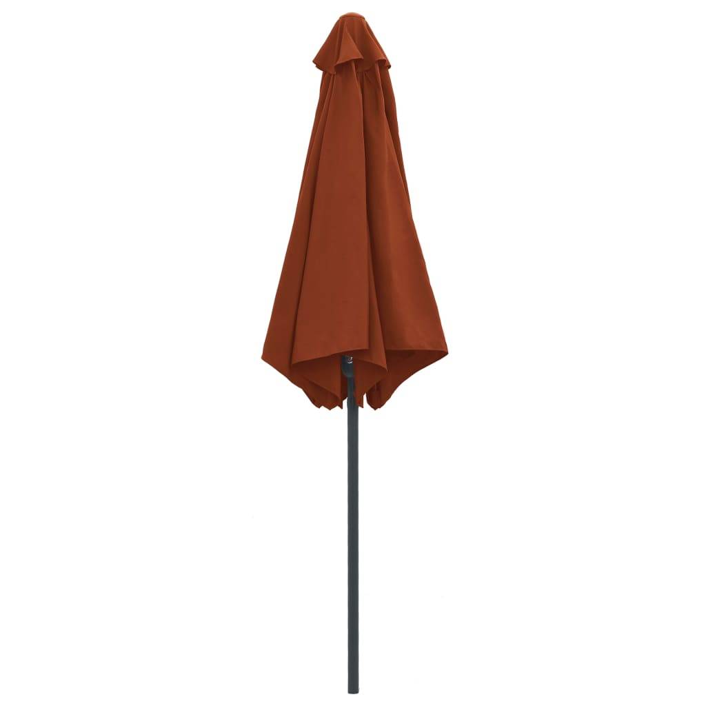 Helloshop26 - Parasol d'extérieur et mât en aluminium 270 x 246 cm terre cuite - Imagen 4