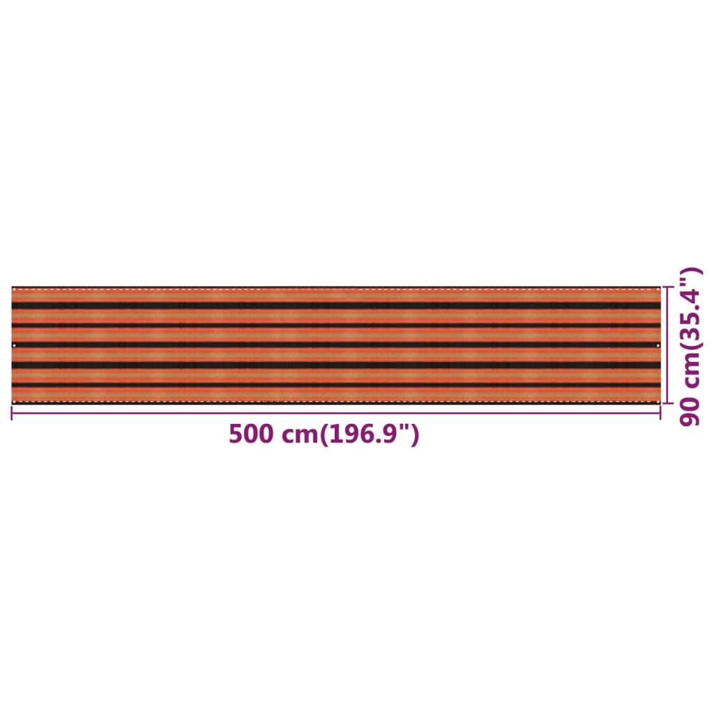 Helloshop26 - Écran de balcon brise pare vue protection confidentialité 90 x 500 cm PEHD multicolore - Imagen 5