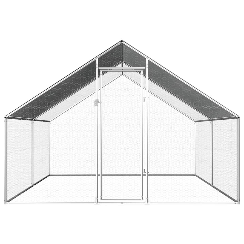 Grand enclos poulailler extérieur 4x2.75m acier galvanisé avec toit PE – ComfortXL Outdoor Living - Image 2