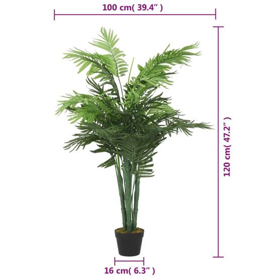 Vidaxl - Palmier artificiel 28 feuilles 120 cm vert - Image 3