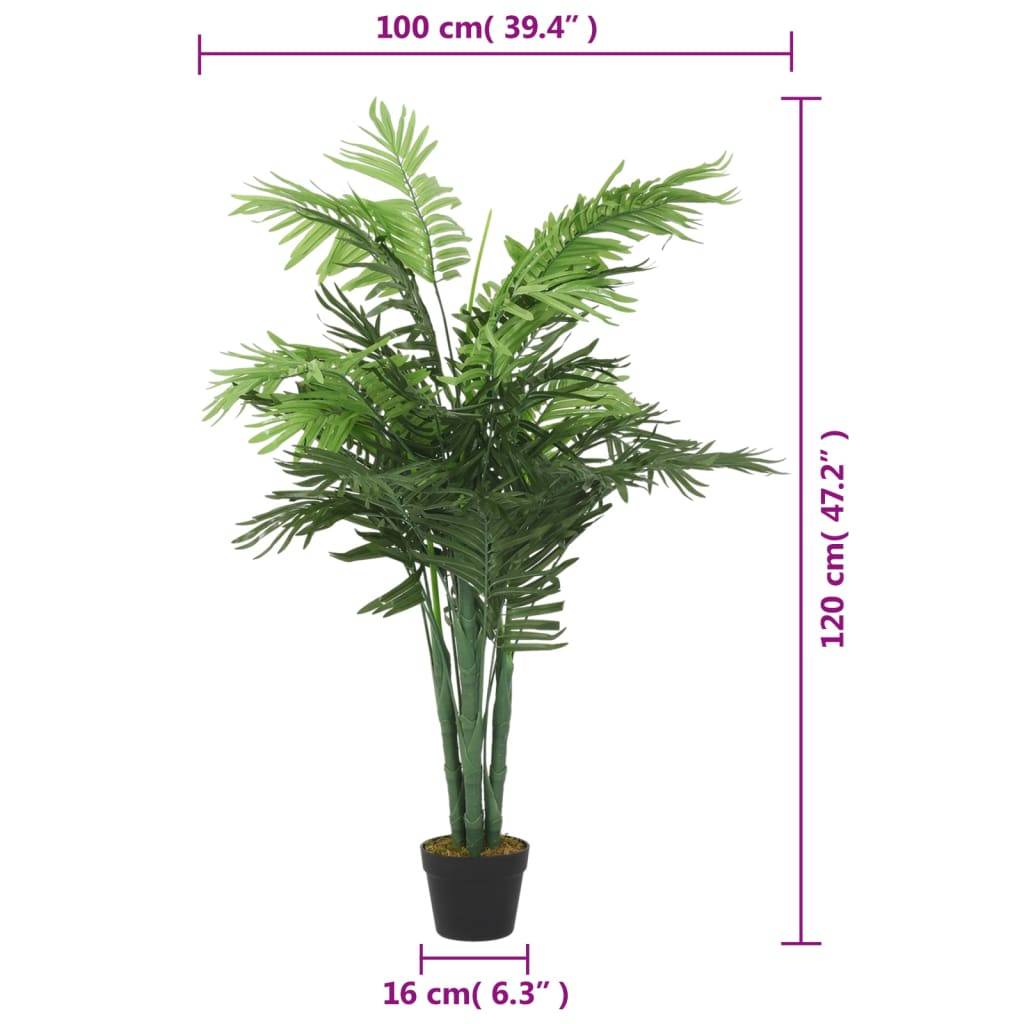 Vidaxl - Palmier artificiel 28 feuilles 120 cm vert - Image 3