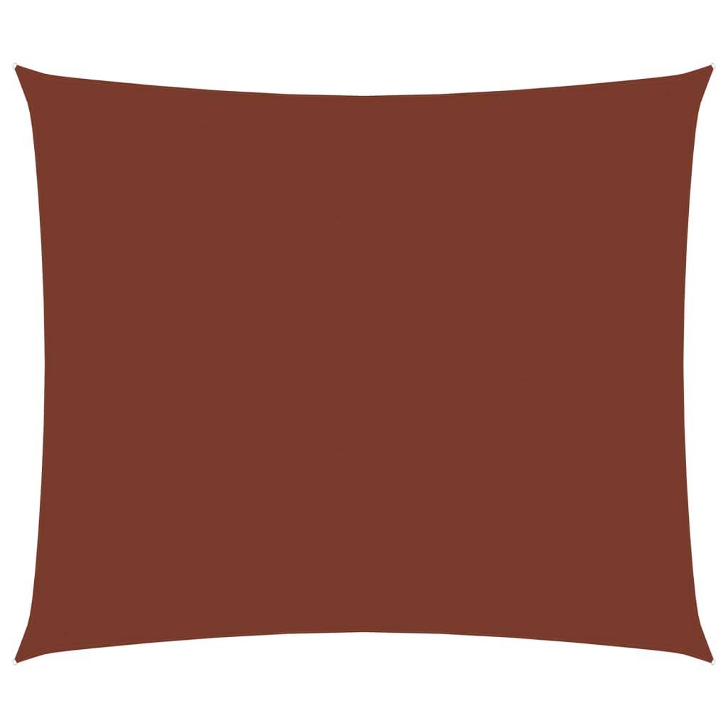 Helloshop26 - Voile d'ombrage tissu oxford rectangulaire 3,5 x 4,5 m terre cuite - Imagen 1