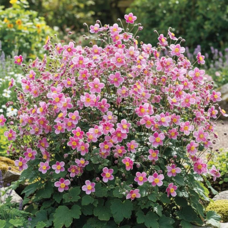 Anémone du Japon Praecox à fleurs Rose/ - feuillage Caduc - Godet - 5/20 cm - Imagen 1