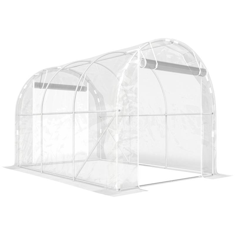 ComfortXL - Serre tunnel de jardin acier galvanisé 195 x 295 x 195 cm transparente protection cultures - ComfortXL Outdoor Living - Image 2