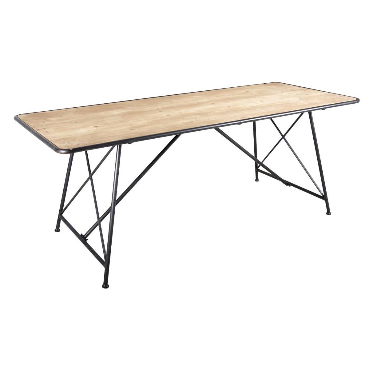 Aubry Gaspard - Table en métal et pin - Imagen 1