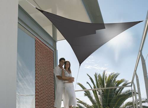 Voile d'ombrage triangulaire SERENITY 3,60 x 3,60 x 3,60 m - Noir - Jardiline - Imagen 2
