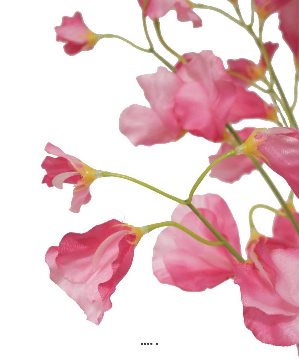 Artificielles - Pois de senteur fleur artificielle en 3 branches H 50 cm Rose fushia - couleur: Rose fushia 730 - Imagen 3