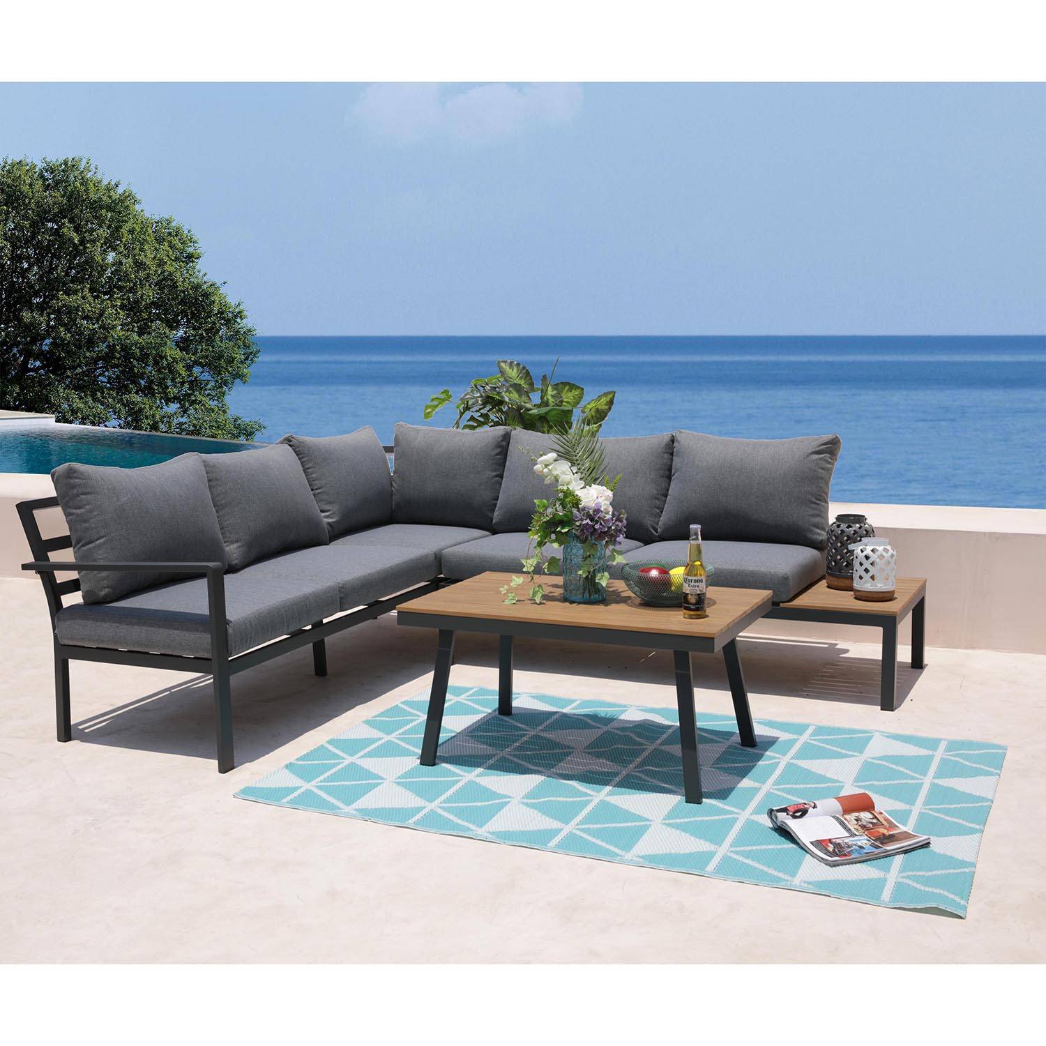 Red Deco - Tapis d'extérieur/intérieur réversible 180x90cm GALAPAGOS90CM Red Deco - Imagen 6