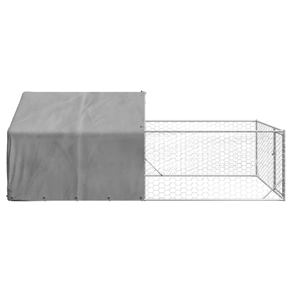 Chenil extérieur pour chien en acier galvanisé avec abri 5x2x1,5 m – ComfortXL Pet Living - Image 4