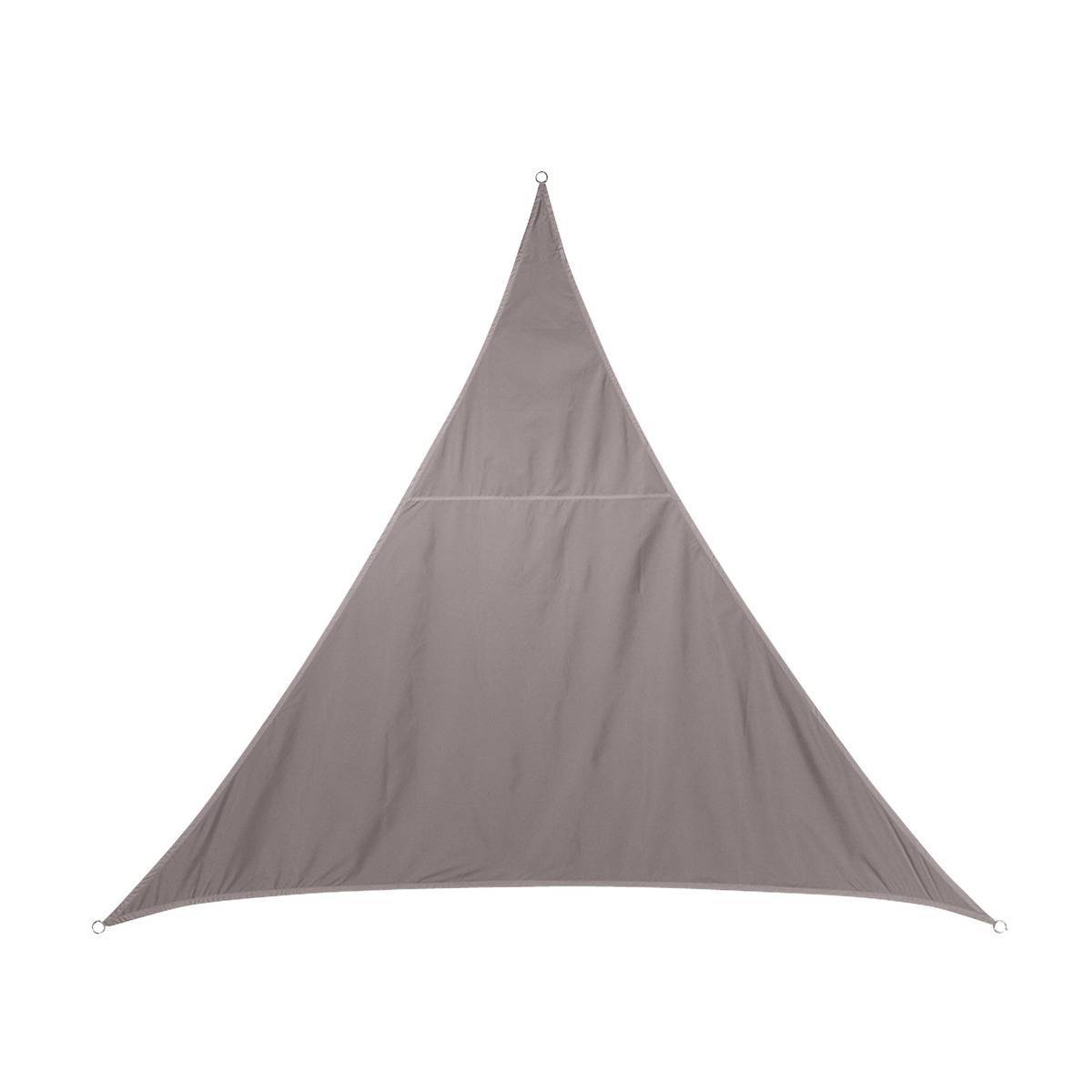 Hesperide - Vela de sombra triangular "Curacao" taupe 3x3x3m en poliéster Hespéride - Imagen 2