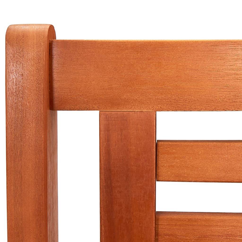 Helloshop26 - Banc de jardin meuble de patio d'extérieur terrasse 2 places 120 x 60 x 89 cm bois d'eucalyptus solide - Imagen 5