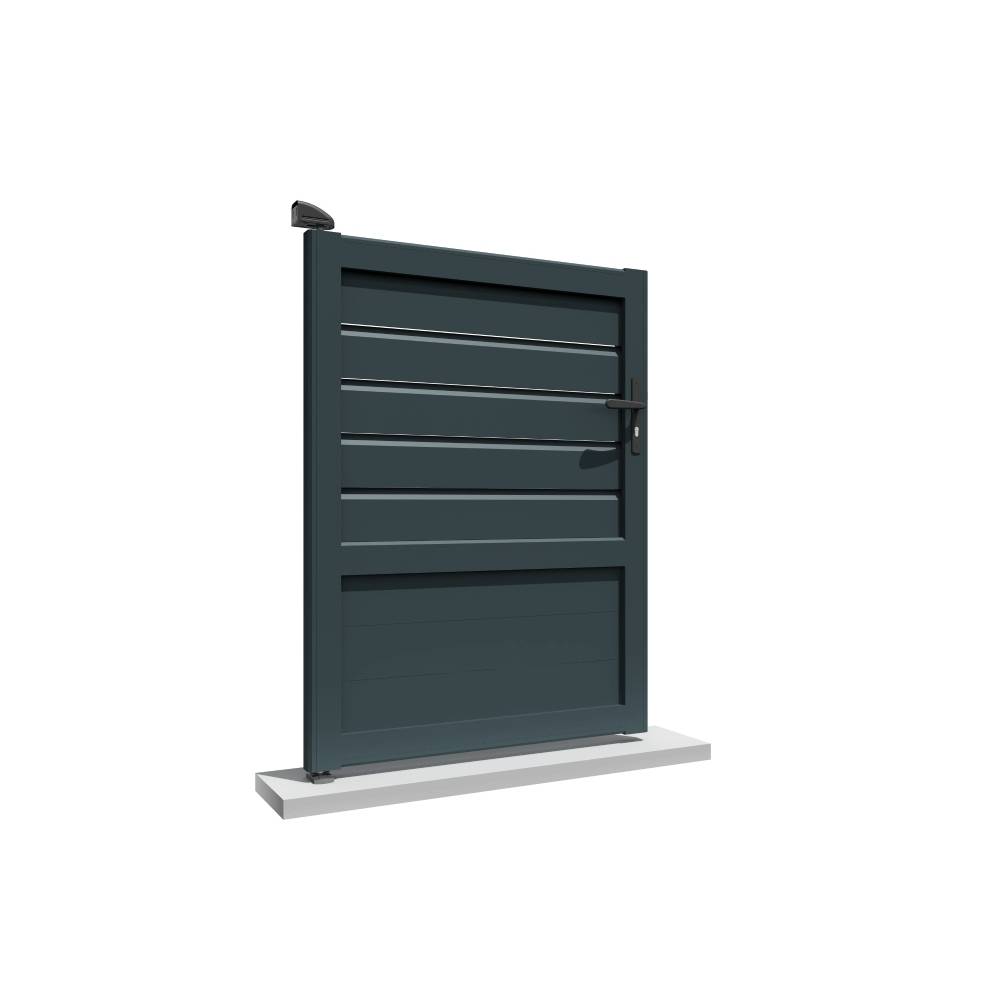 Intersun - Portillon mixte L 1000 x H 1895 mm (Gris Anthracite) - INTERSUN - Imagen 1