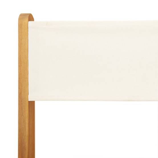 8 pcs Chaises de jardin | Chaise d'extérieur pliantes tissu et bois massif - Image 9