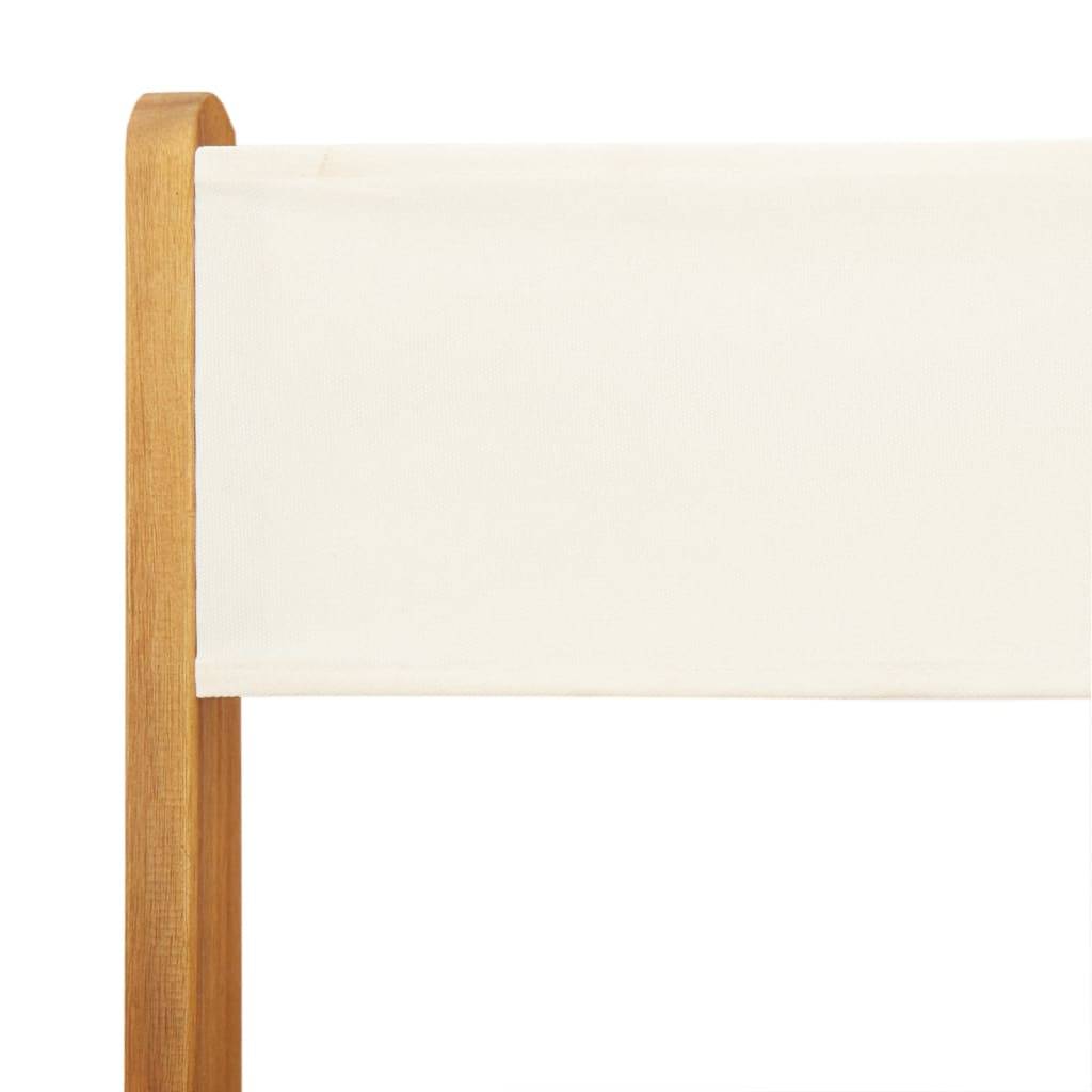 8 pcs Chaises de jardin | Chaise d'extérieur pliantes tissu et bois massif - Image 9