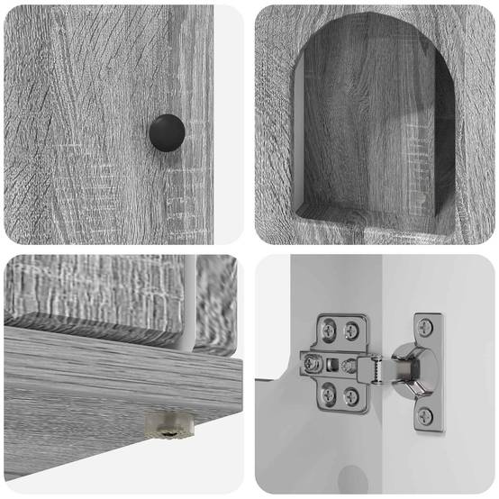 Chatiere bois gris 85 x 55 x 50,5 cm - Prolenta premium p369.4 - Image 10
