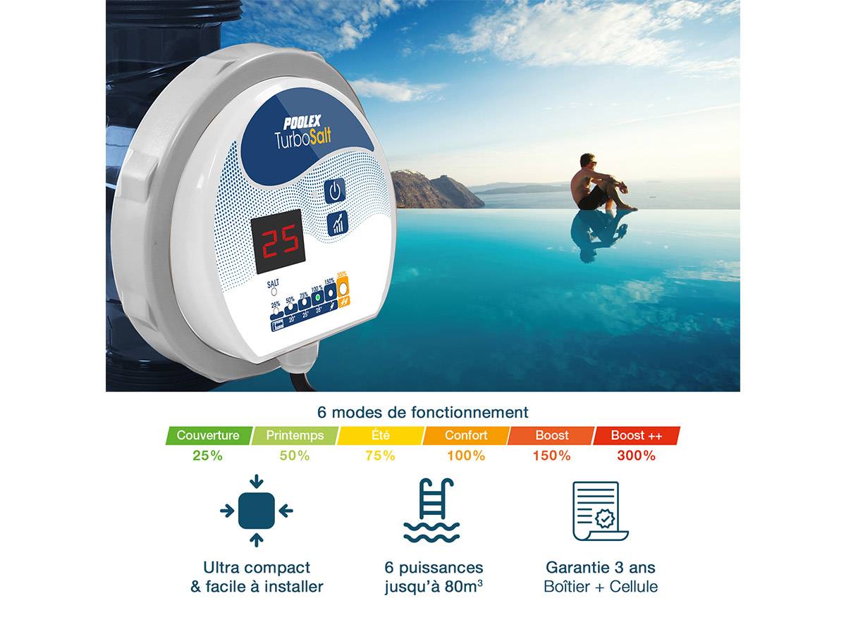Poolex - Électrolyseur de sel Poolex Turbo Salt - CL-TS300 - jusqu'à 30m3 - Imagen 8