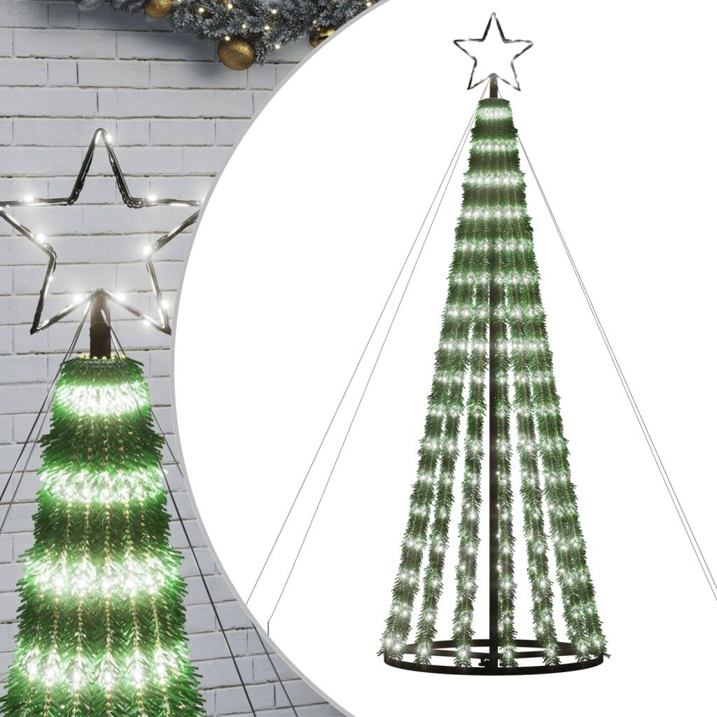 Sapin De Noël - Arbre de Noël lumineux conique 275 LED blanc froid 180 cm - Image 1