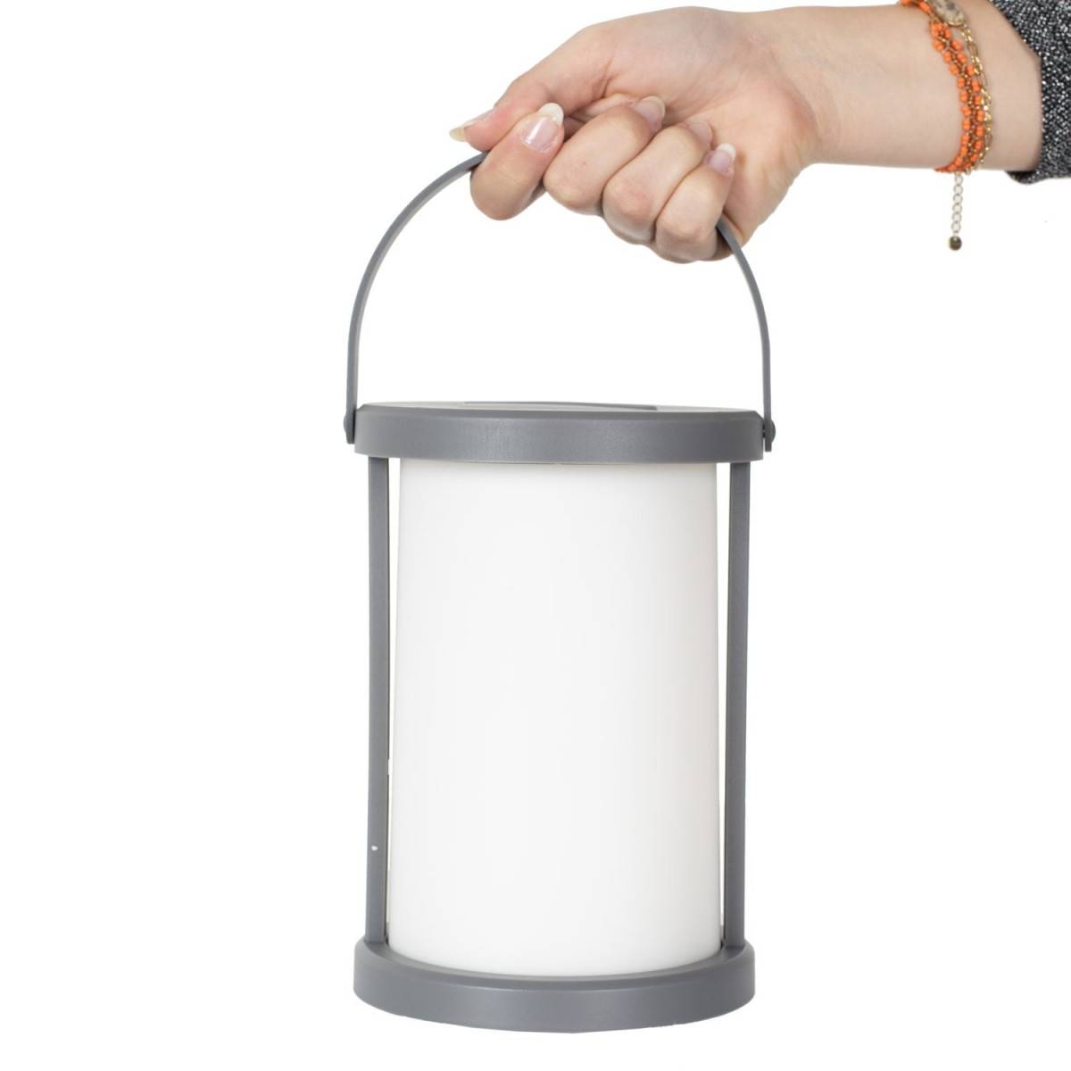 The Home Deco Factory - Lampe Solaire Extérieur "Clara" 18cm Gris - Image 4