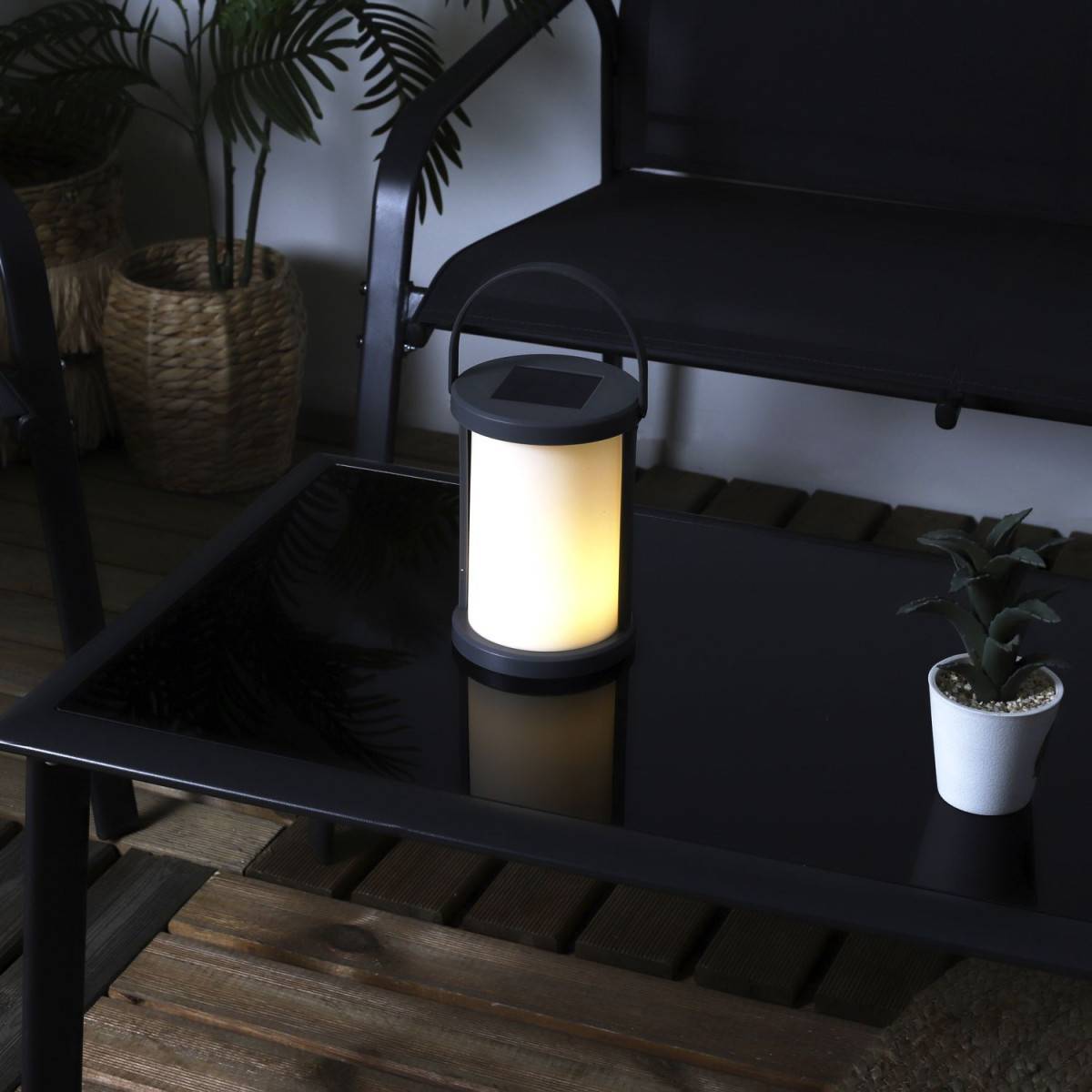 The Home Deco Factory - Lampe Solaire Extérieur "Clara" 18cm Gris - Image 7