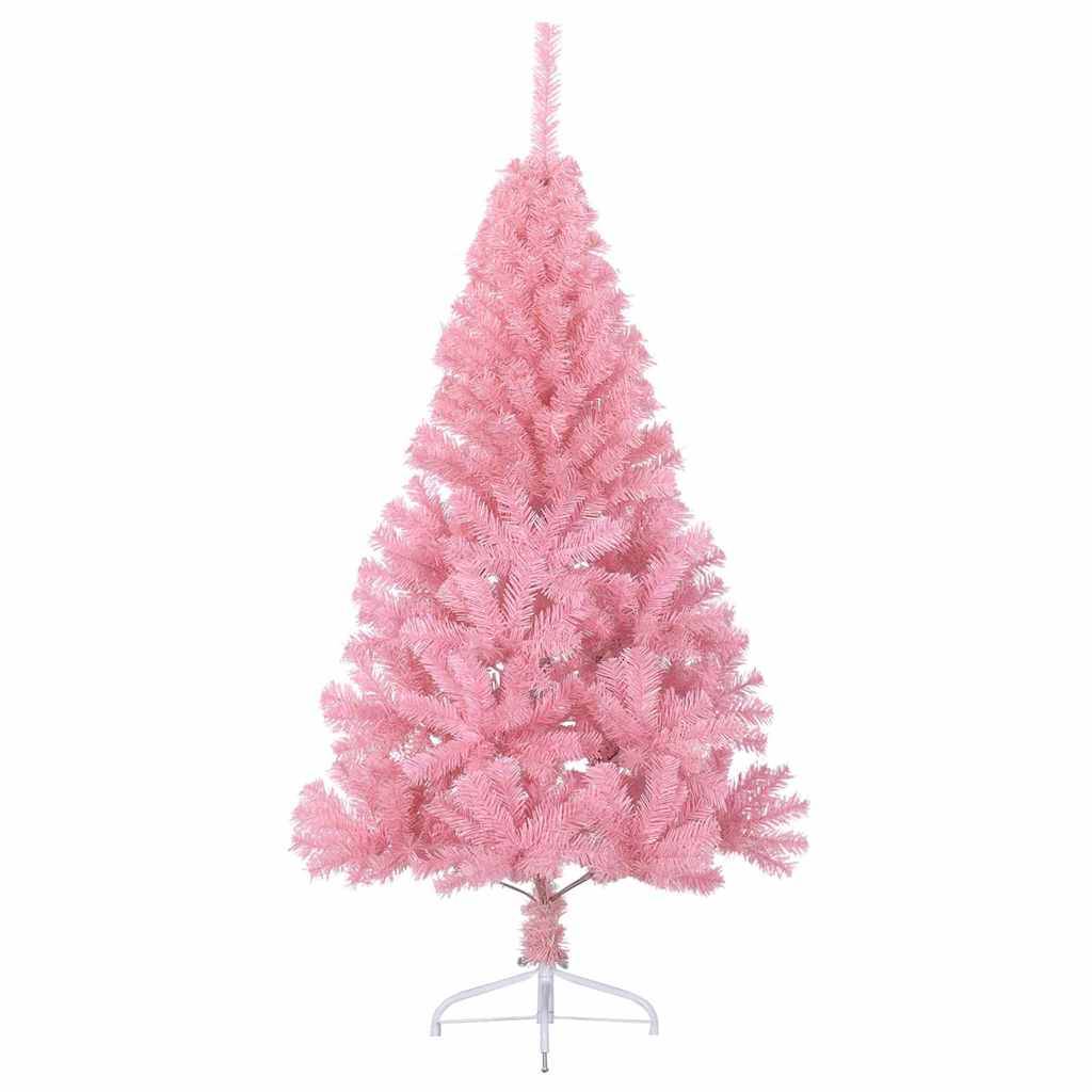 Vidaxl - Sapin de Noël artificiel pré-éclairé Rose 120 cm PVC vidaXL 3397057 - Image 6