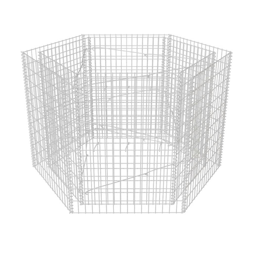 Helloshop26 - Jardinière lit surélevé plantes fleurs jardin à gabion hexagonale 160 x 140 x 100 cm - Imagen 1