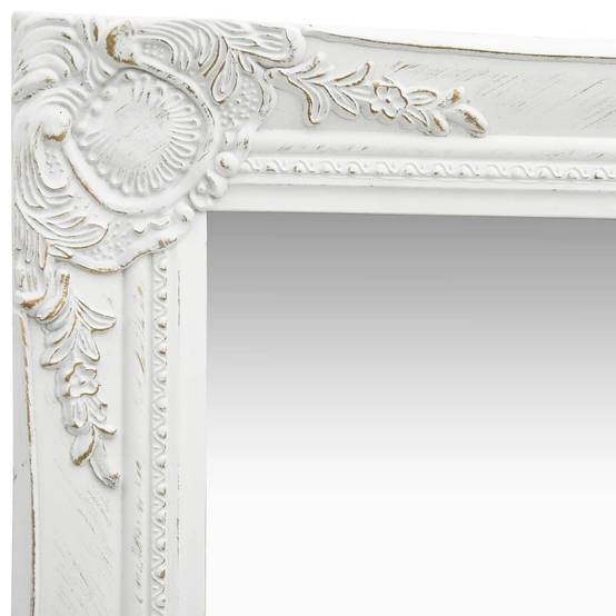 Miroir mural style baroque 40x40 cm Blanc Maison Chic - Image 3