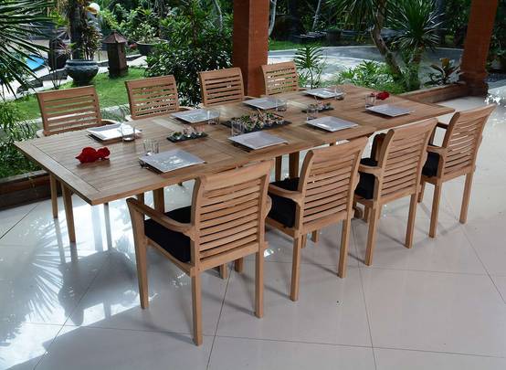 Salon de jardin en teck massif Alifax, 8 places - TECK'Attitude - Imagen 3