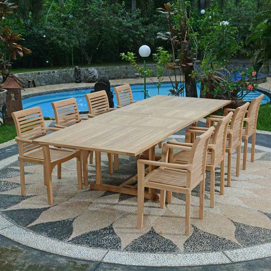 Salon de jardin en teck massif Alifax, 8 places - TECK'Attitude - Imagen 2