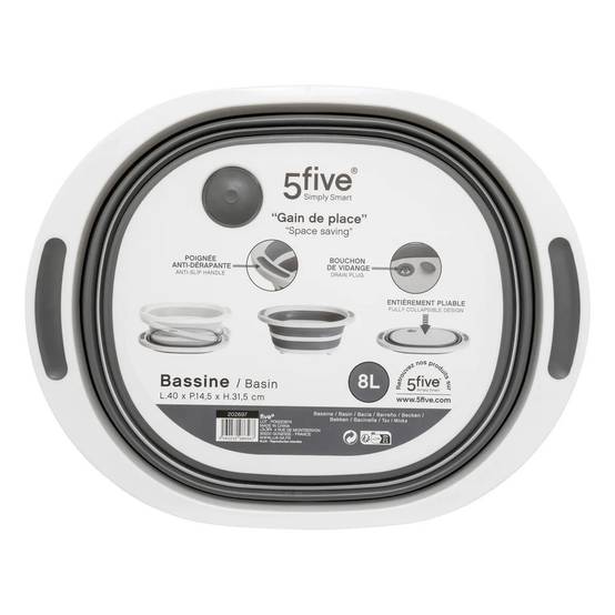 Bassine Avec Bouchon Vidange "Rétractable" 8L Blanc - Image 4