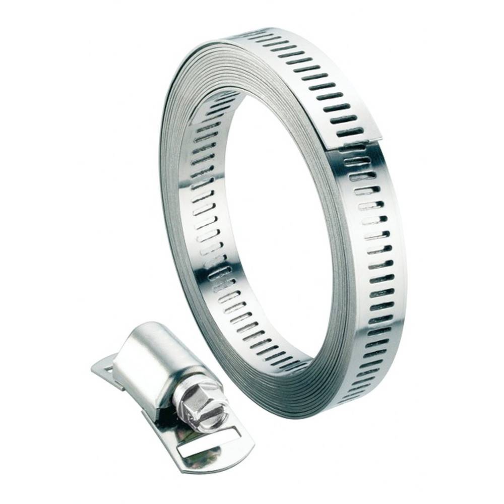 Boutte - Kit collier bande ajourée de serrage sans fin 3 mètres en inox, l. 13 mm Boutté