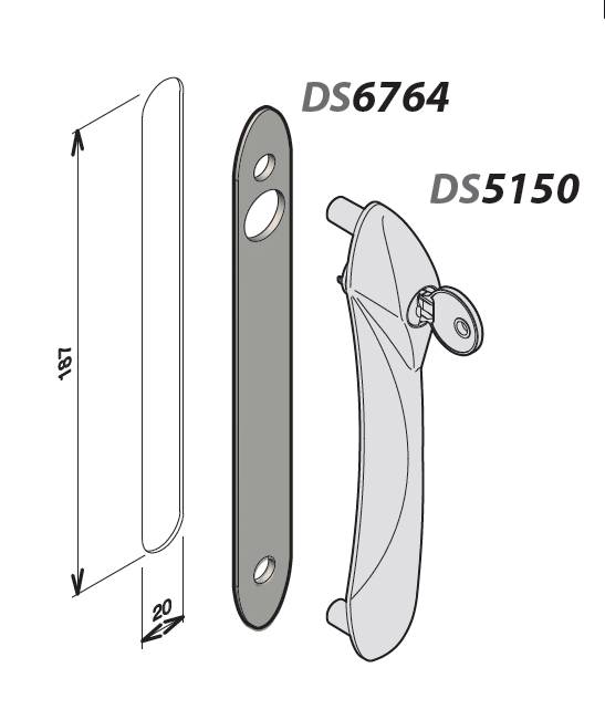 Platine pour Solo et Senzo LA CROISEE DS Gris - DS6764-007