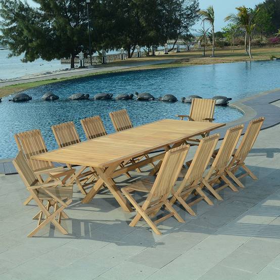 Teck'Attitude - Salon de jardin teck massif La Paz, 10 places - TECK'Attitude - Imagen 2