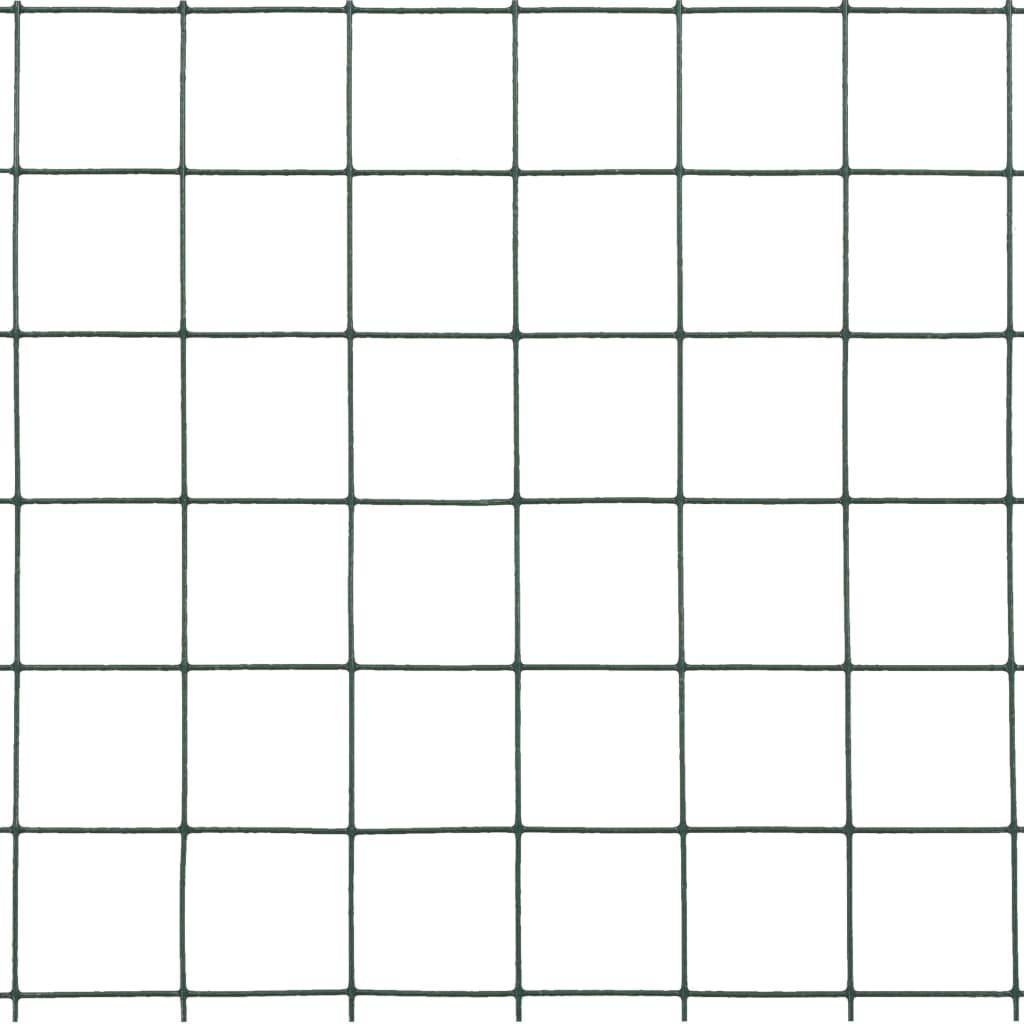 ComfortXL - Rouleau Grillage Poule Acier PVC Potager Enclos Lapin Maille Fine 25x0,5m Vert - ComfortXL Outdoor Living - Image 4