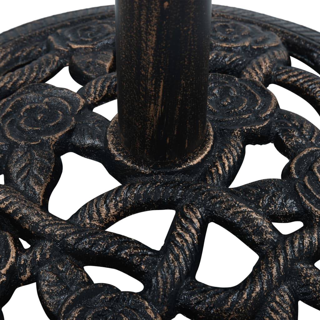 Maison Chic - Socle de parasol - accessoire parasol Noir et bronze 9 kg 40 cm Fonte - MEUBLE PRO - Image 6