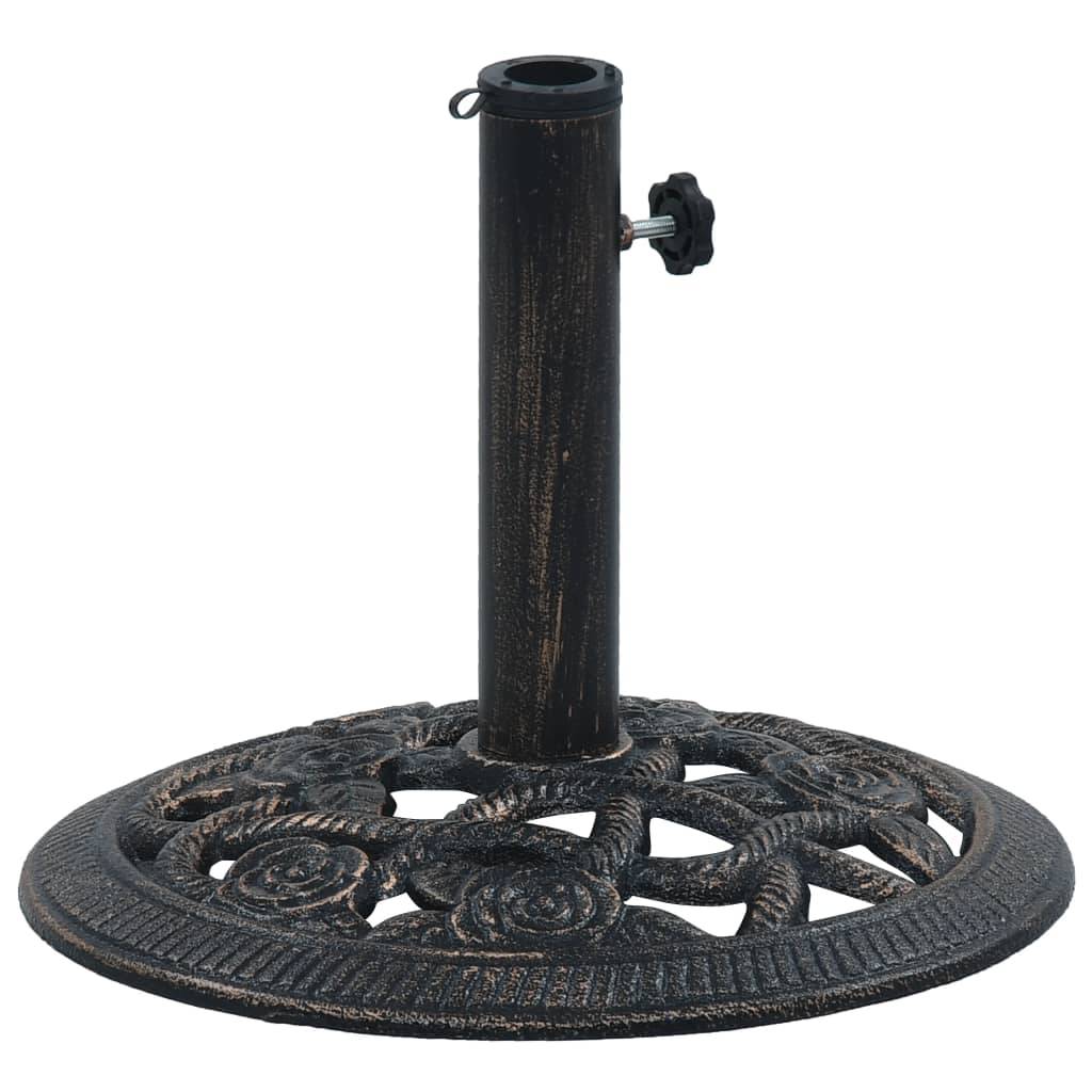 Maison Chic - Socle de parasol - accessoire parasol Noir et bronze 9 kg 40 cm Fonte - MEUBLE PRO - Image 2