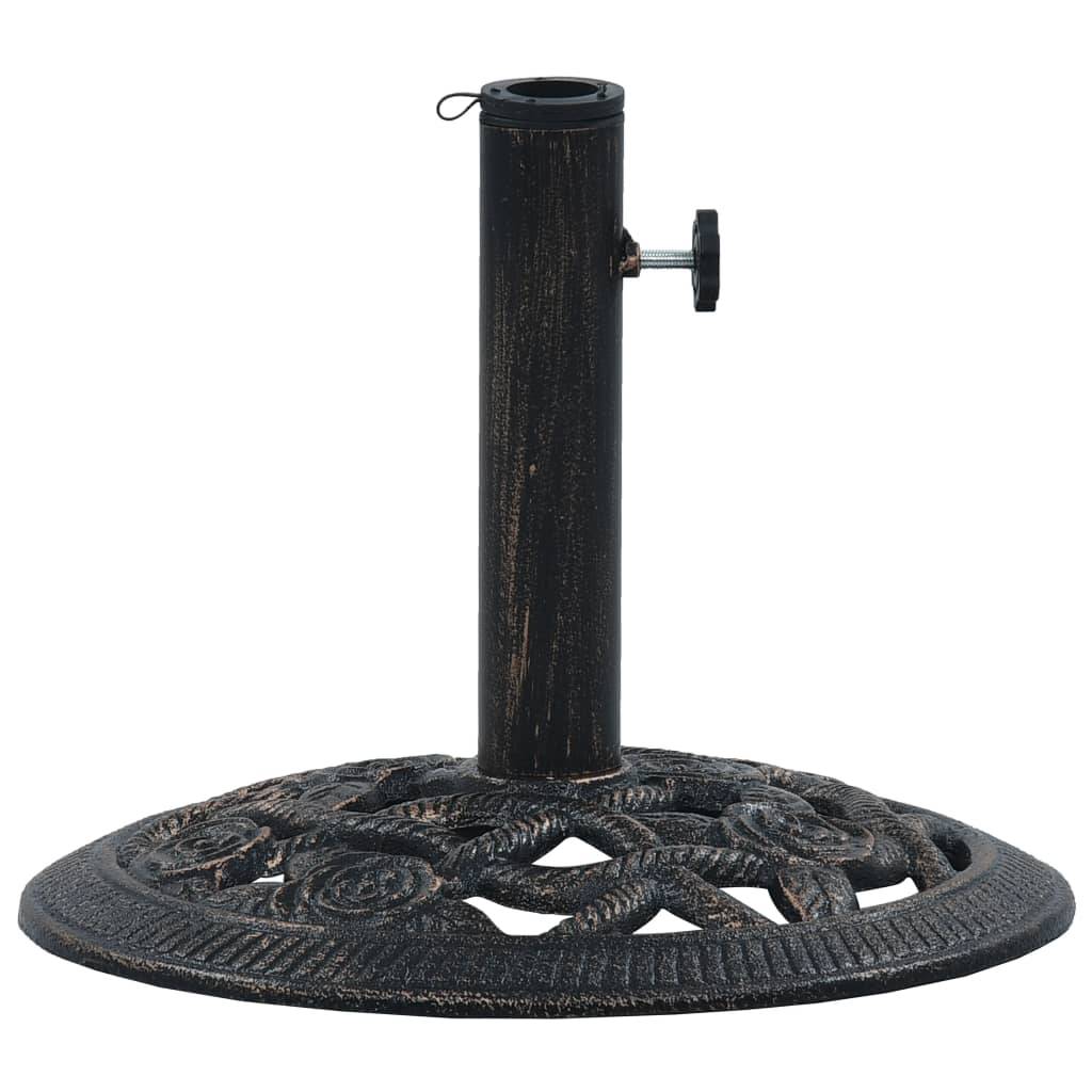 Maison Chic - Socle de parasol - accessoire parasol Noir et bronze 9 kg 40 cm Fonte - MEUBLE PRO - Image 3
