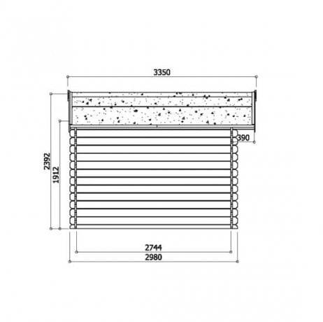 Abri de jardin Sologne en bois 7.53 m², Toiture Shingle gris, Plancher Non - Imagen 3