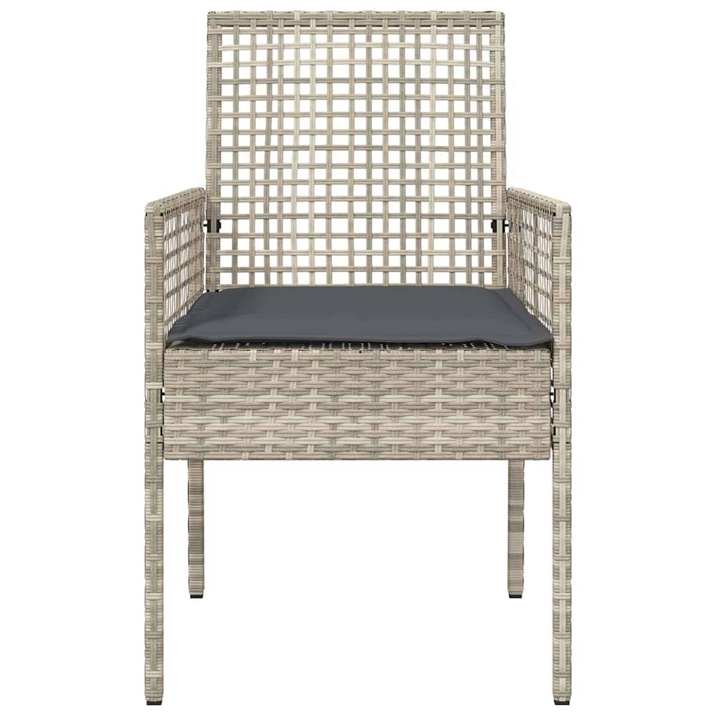 PANGIVO - Chaise de jardin polyrotin gris clair 55 x 53 x 85 cm (2 pcs) - PANGIVO - Image 5