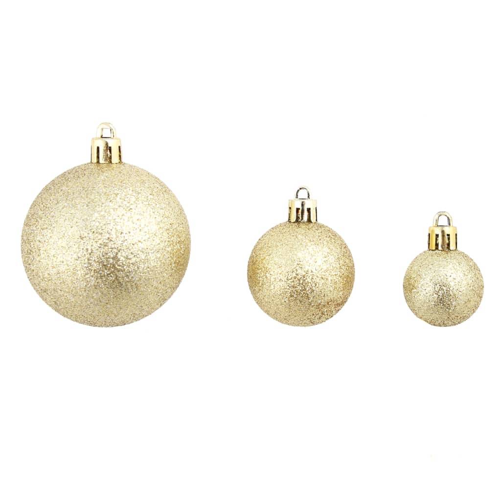 Ensemble de boules de Noël - Ornements de Noël - décorations de Noël 100 pcs 3/4/6 cm Doré - Image 6