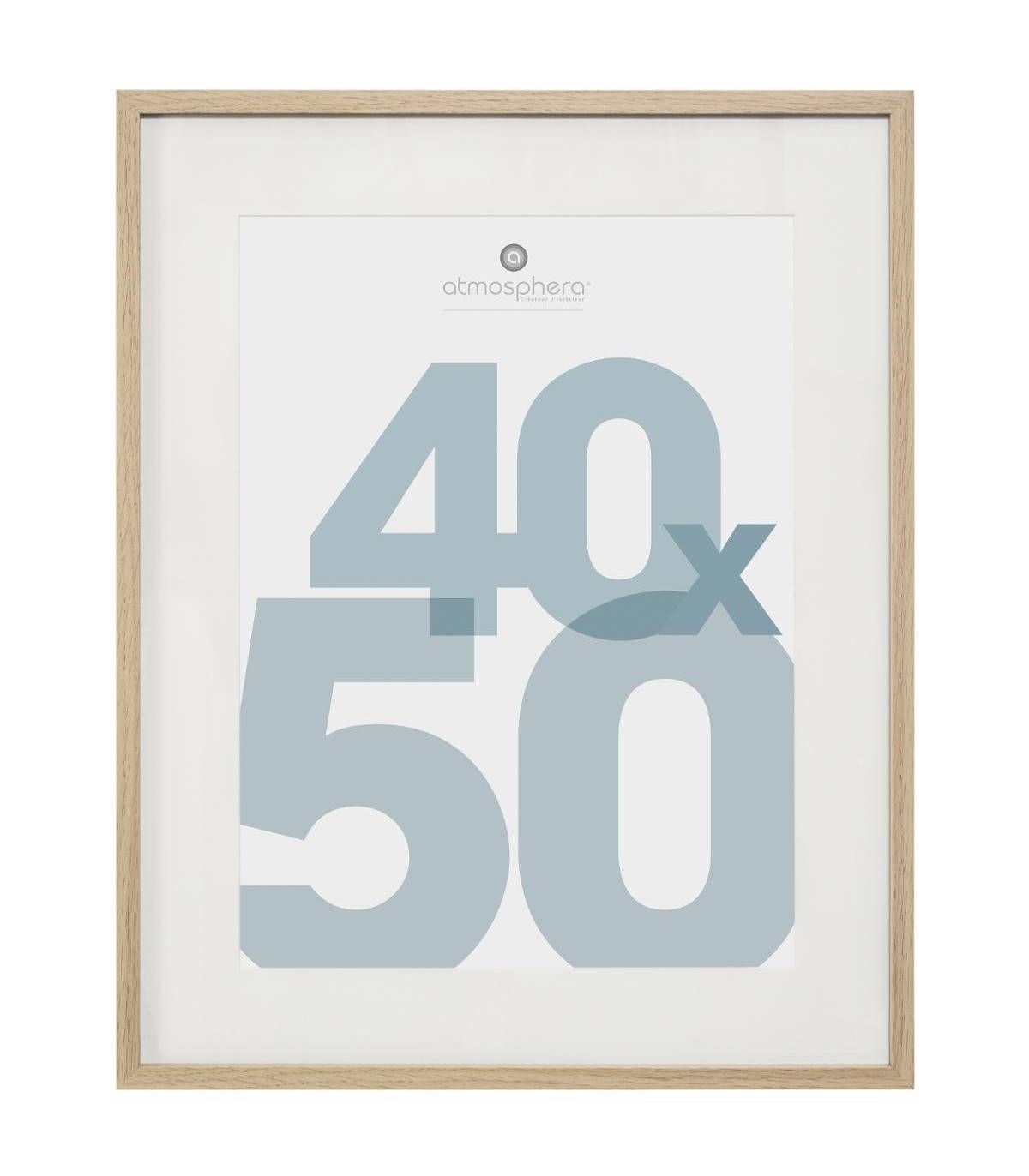 Cadre photo en Bois Naturel pour Photo 40 x 50 cm - Image 1