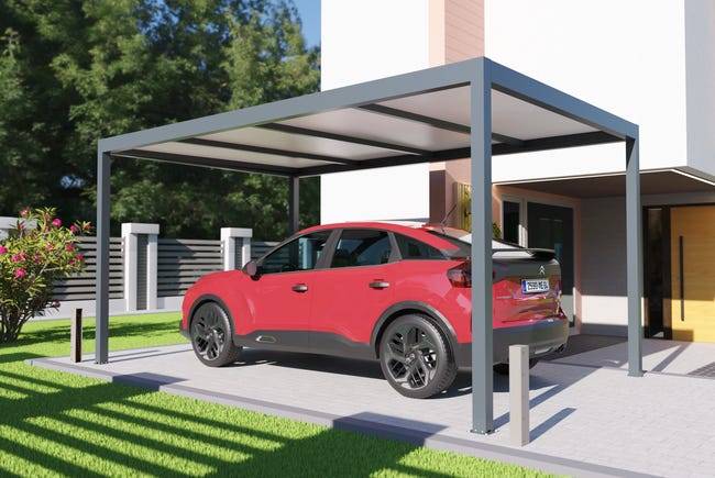 Carport aluminium autoportant 3x5 m anthracite Fabriqué en France - Image 3