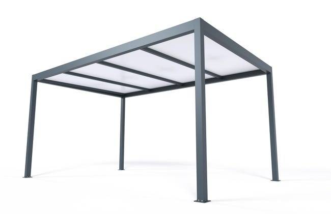 Carport aluminium autoportant 3x5 m anthracite Fabriqué en France - Image 4