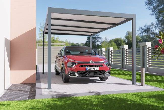 Carport aluminium autoportant 3x5 m anthracite Fabriqué en France - Image 2