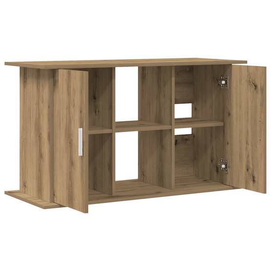Meuble Aquarium 101cm Bois d'Ingénierie 3 Niveaux Rangement Chêne Artisanal - ComfortXL Outdoor Living - Image 7